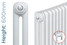 MS-MSFW-B-2-0600-TH - MHS Multisec 2 Column Horizontal Radiator With Welded-On Feet H600mm x W1450mm White MS-MSFW-B-2-0600-TH - MHS Multisec 2 Column Horizontal Radiator With Welded-On Feet H600mm x W1450mm White